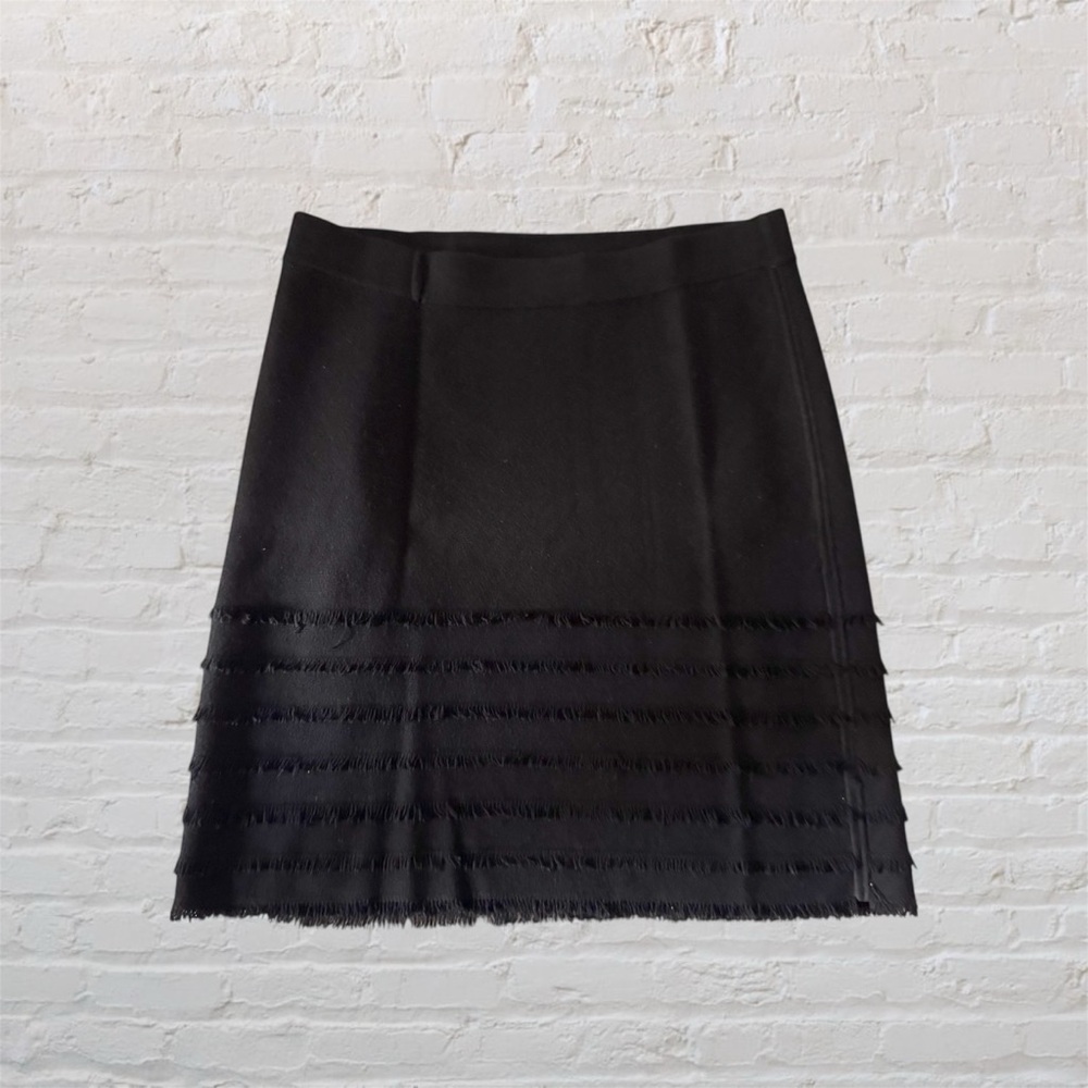 💕 Banana Republic black sweater knit pencil skirt with fringe detail